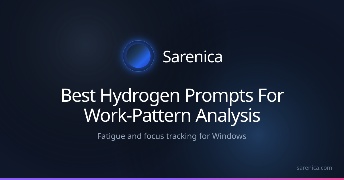 Best Hydrogen Prompts For Work-Pattern Analysis