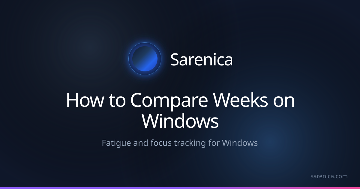 How to Compare Weeks on Windows